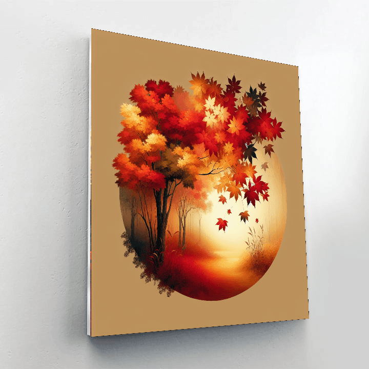 Cascading Autumn Leaves Paint By Numbers Kits
