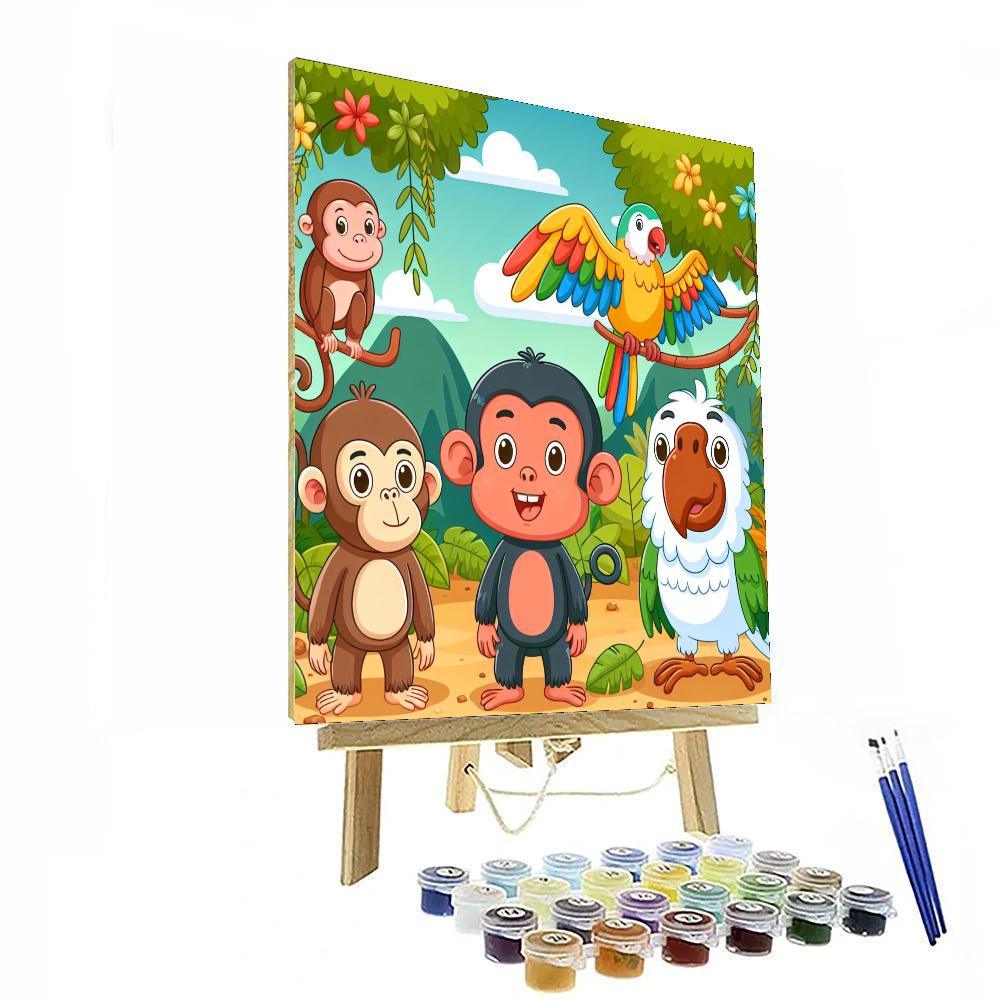 Mysterious Jungle Friends Paint By Color