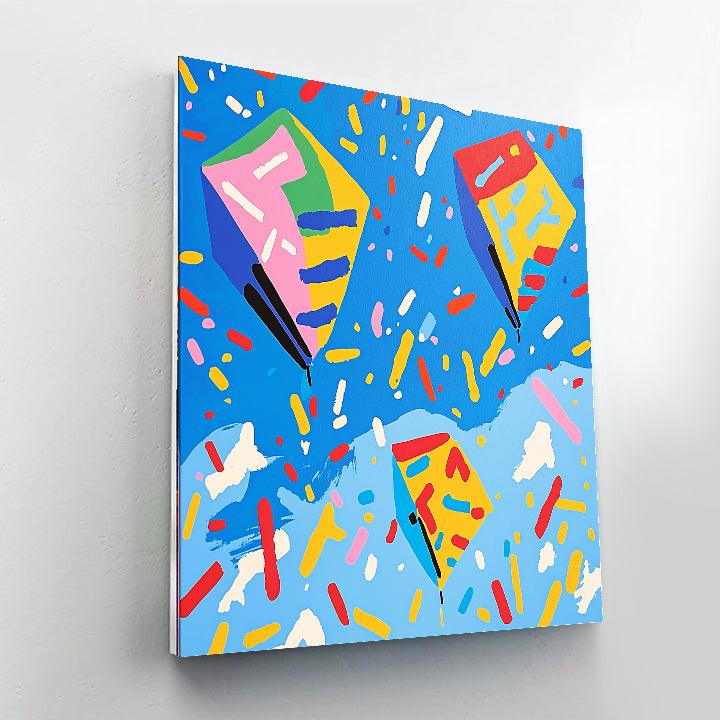 Keith Haring Inspired The Joy Of Flight  Paint By Numbers Kits
