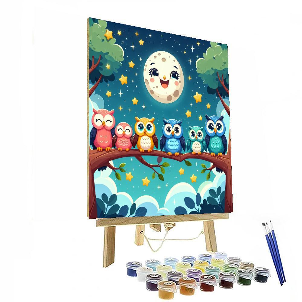Charming Little Owls Numbered Painting Kits