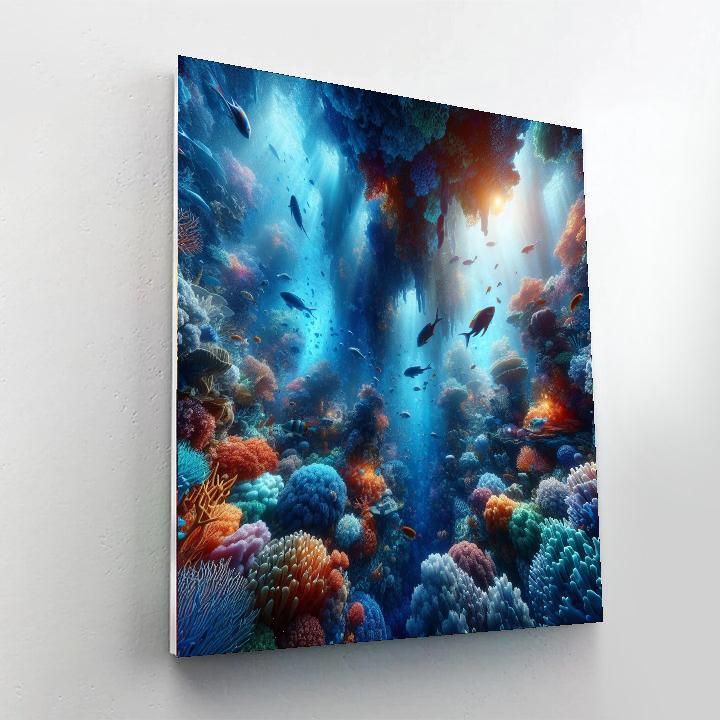 Blissful Coral Reef Painting By Numbers Kit