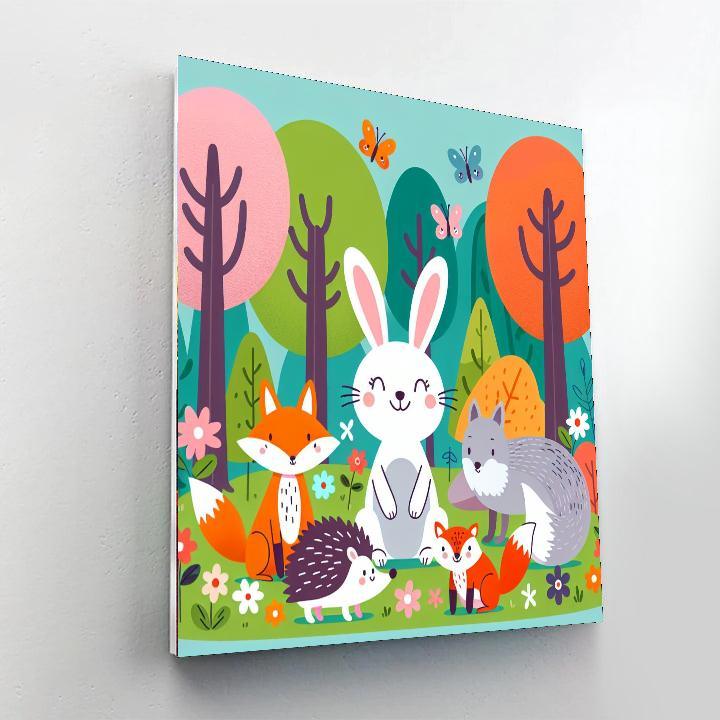 Cheerful Woodland Creatures Paint By Numbers Kits