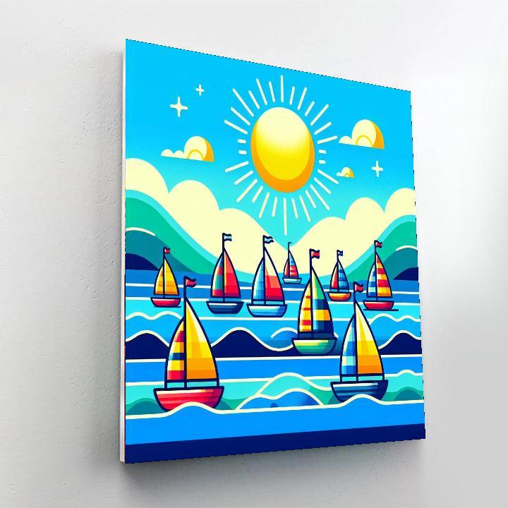 Sailing On Sunshine Paint By Numbers Art