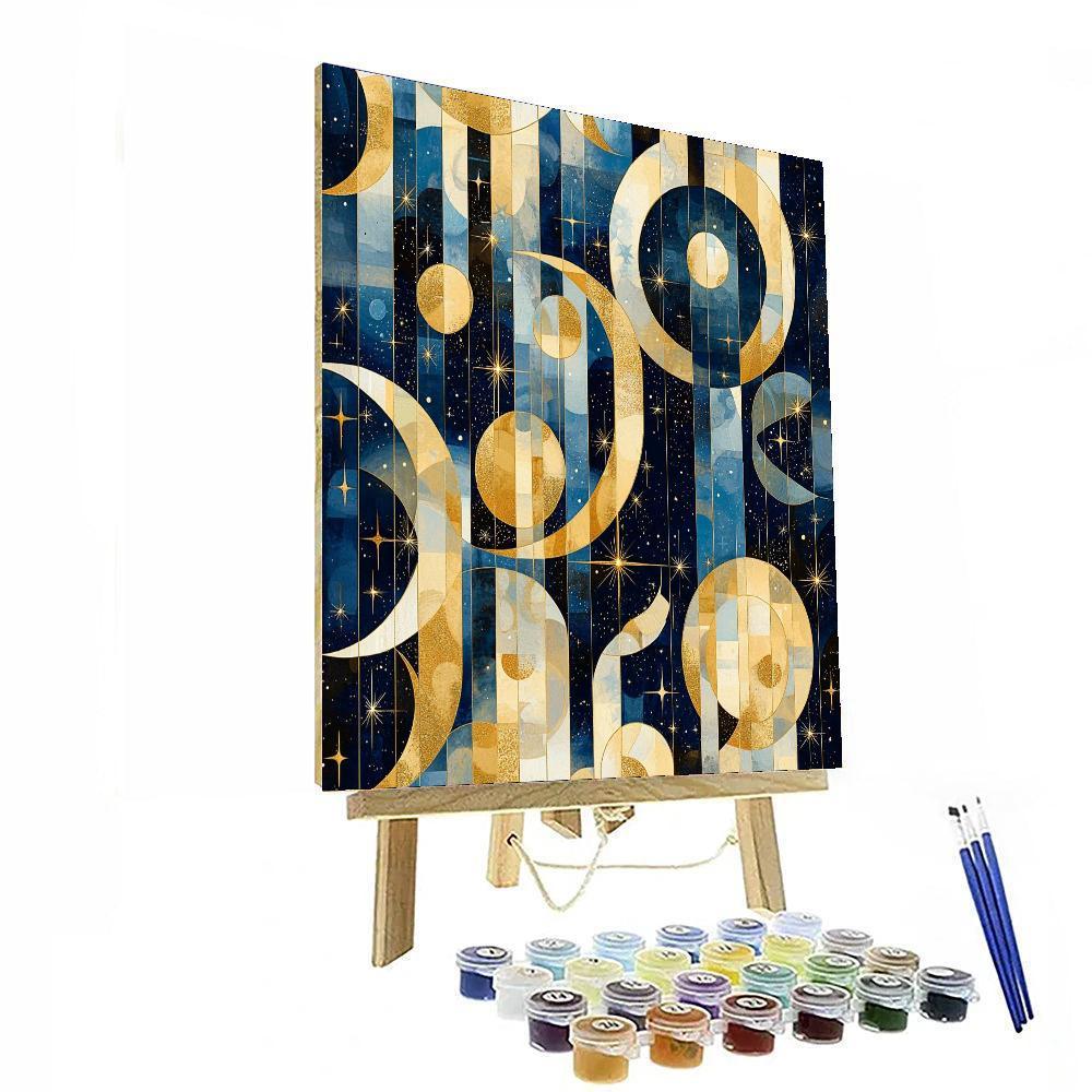 Gustav Klimt Inspired Celestial Mosaic  DIY Paint By Numbers
