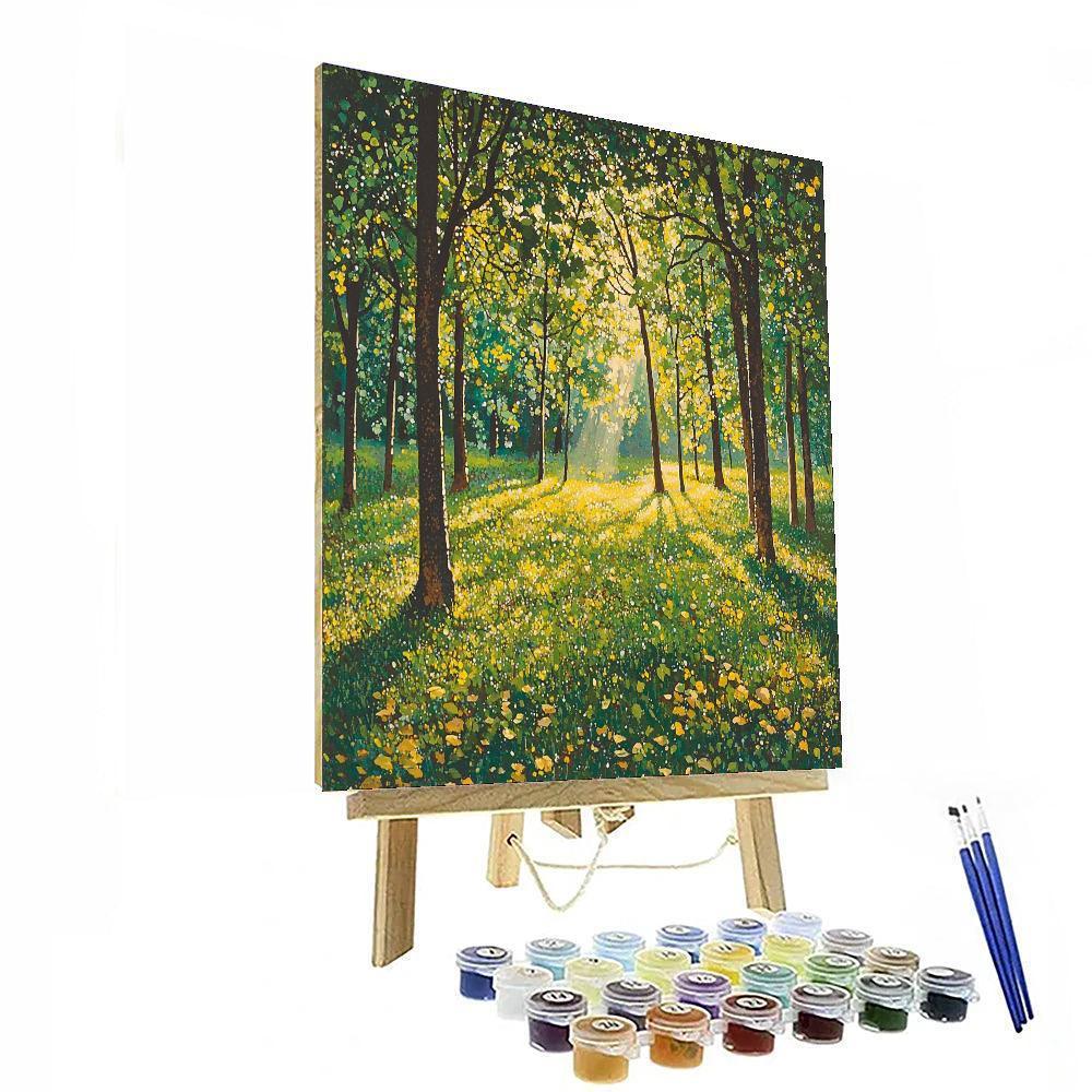 Georges Seurat Inspired Lush Forest In Pointillism  DIY Paint By Numbers