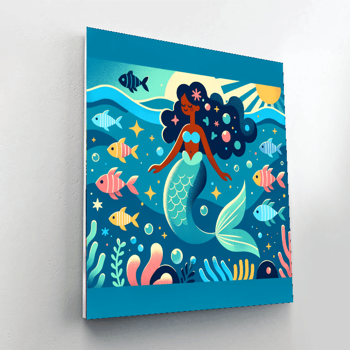 Playful Mermaid Painting By Numbers Kit