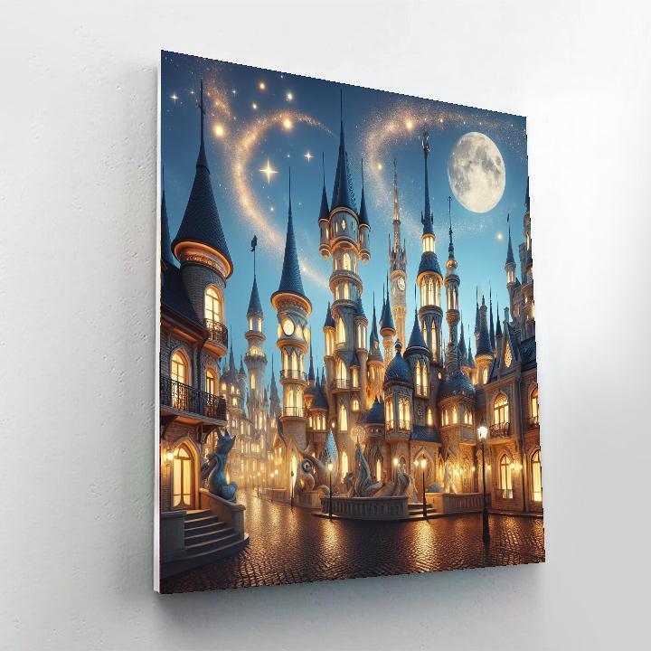 Midnight Fantasy Cityscape Number Painting
