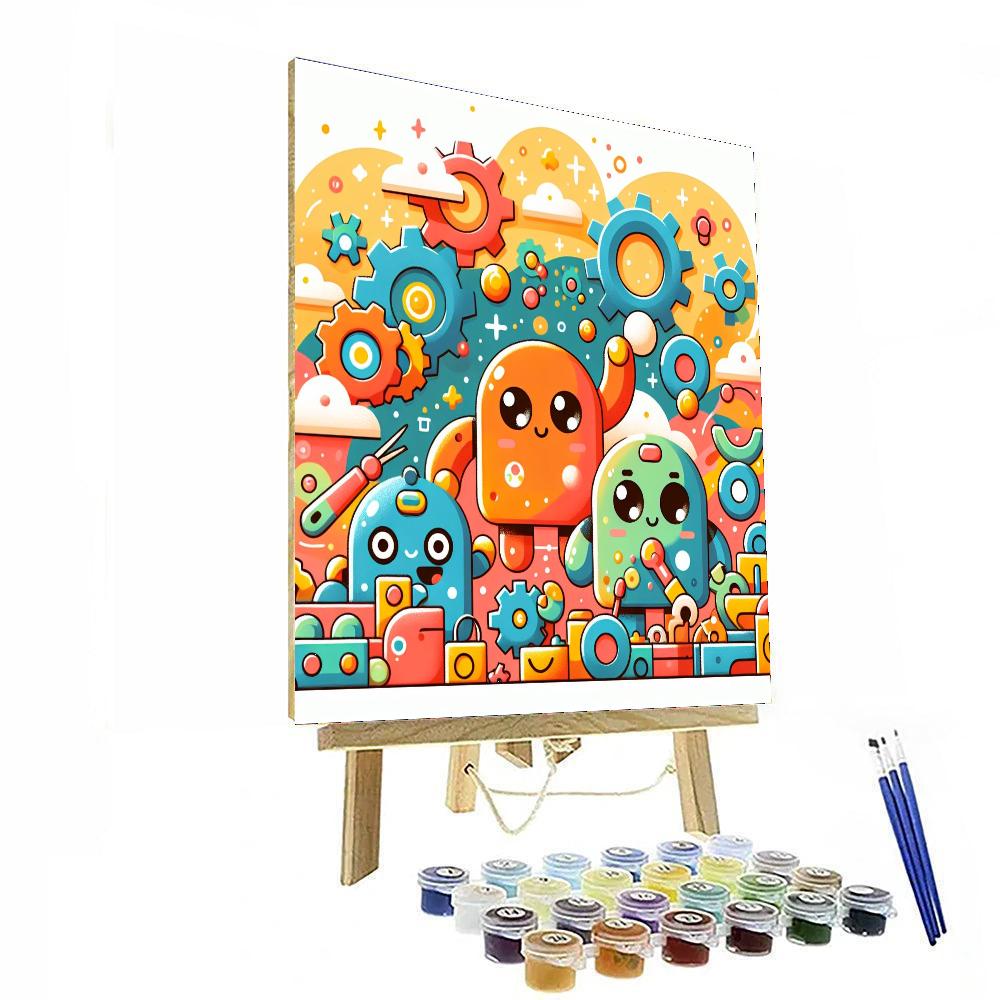 Exciting Robot Rescue Team Paint By Numbers