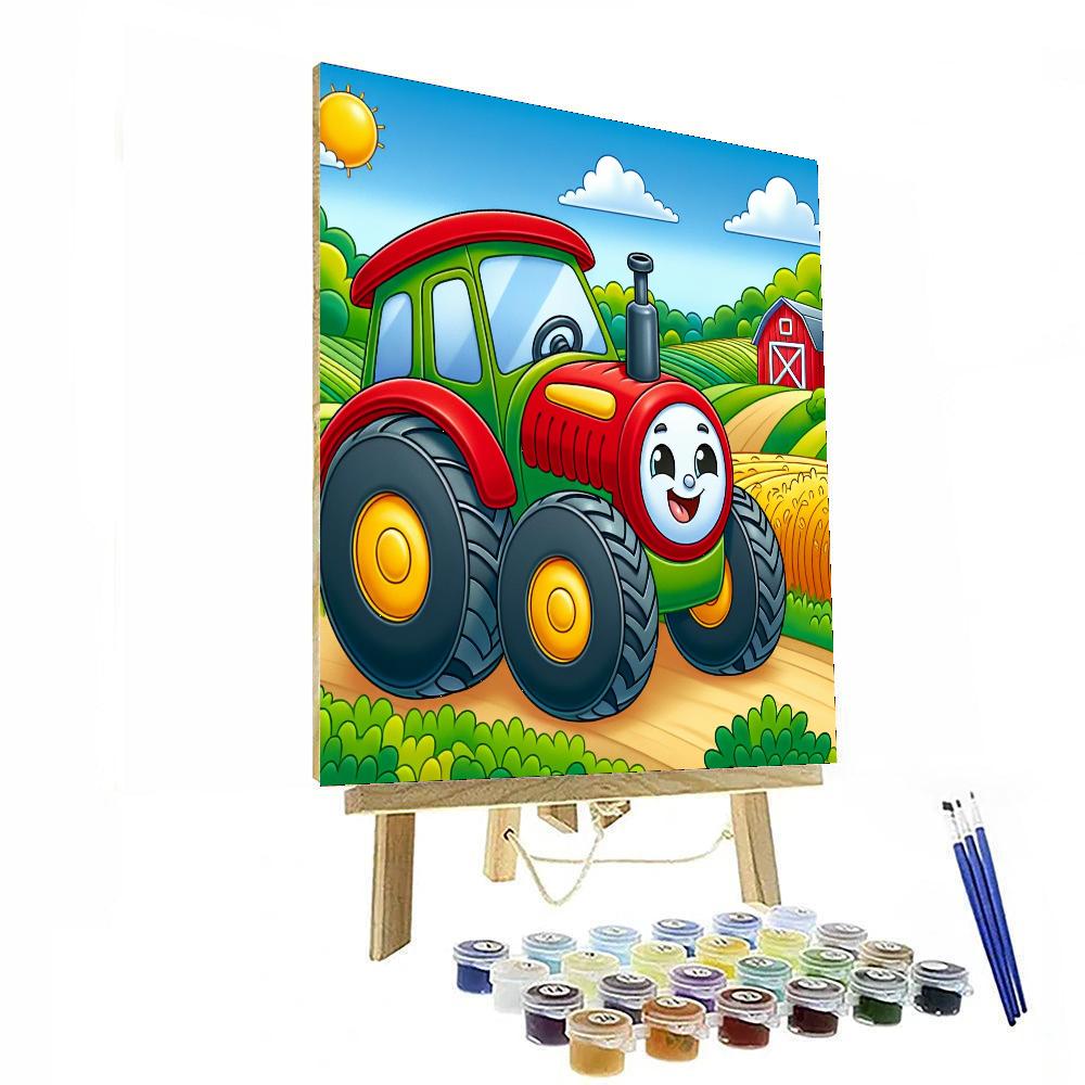 Happy Tractor Painting By Numbers Kit