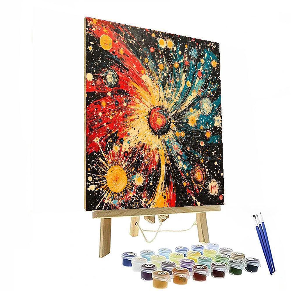 Jean-Michel Basquiat Inspired Eternal Cosmos Symphony  Number Painting