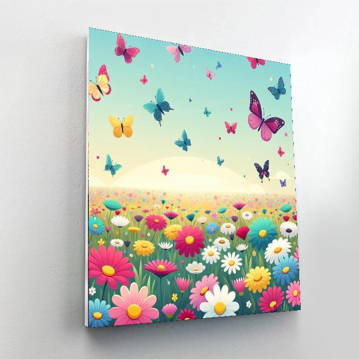 Butterfly Meadow Magic Painting Number Kit