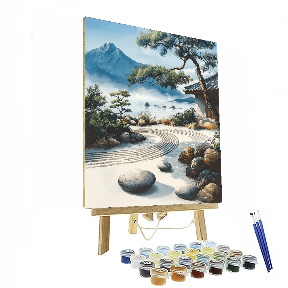 Katsushika Hokusai Inspired Serene Stillness  Paint By Numbers