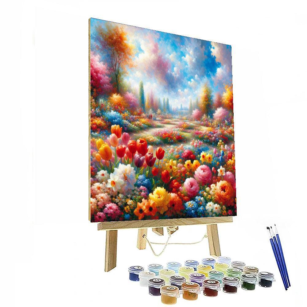 Charming Springtime Blossoms Painting Number Kit