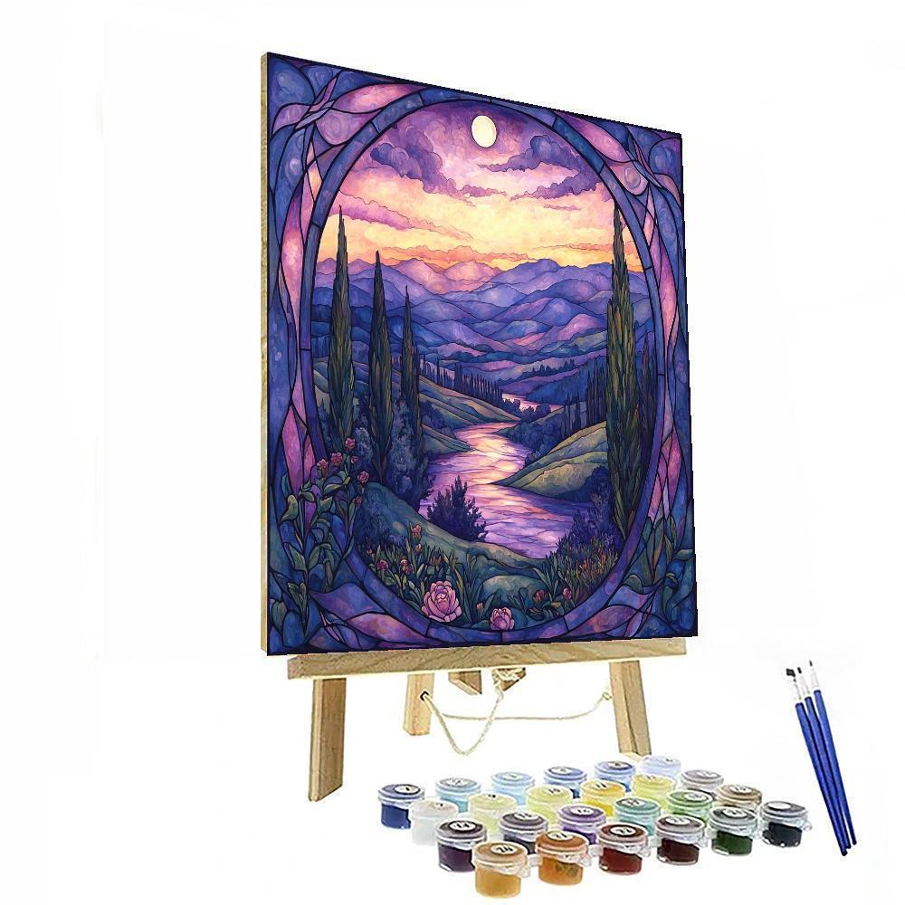 Alphonse Mucha Inspired Twilight Whispers  Numbered Painting Kits
