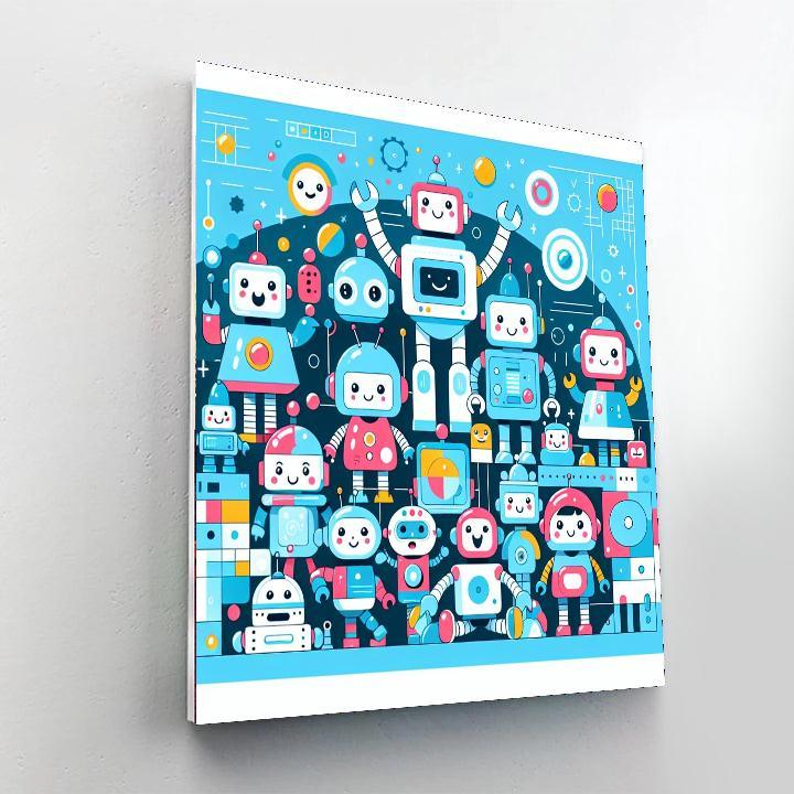 Friendly Robots' World Numbered Painting Kits