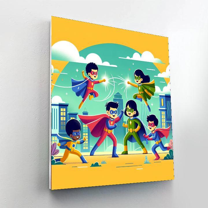 Superhero Team Adventures Painting By Numbers Kit