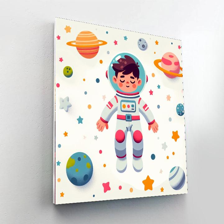 Galactic Astronaut Quest Painting By Numbers Kit