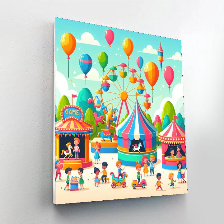Fun Fair Day Paint By Numbers Art