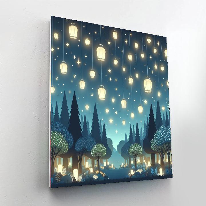 Enchanted Evening Lanterns Paint By Numbers Art