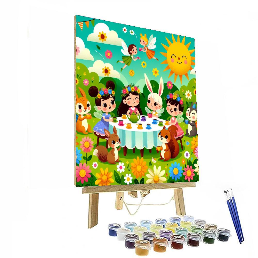 Sunny Meadow Tea Party Paint By Numbers Art