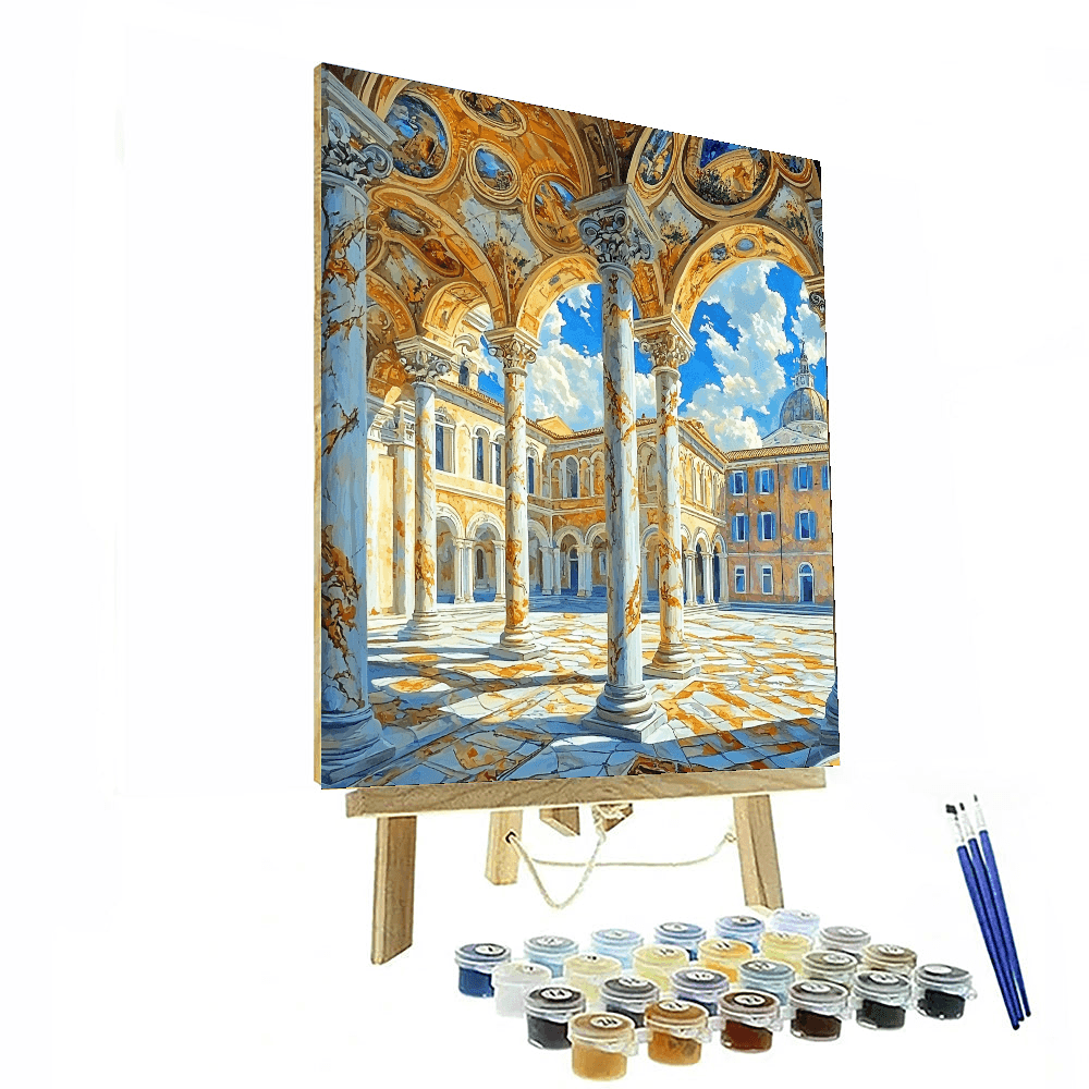 Michelangelo Inspired Michelangelo's Architectural Study  Painting By Numbers Kit
