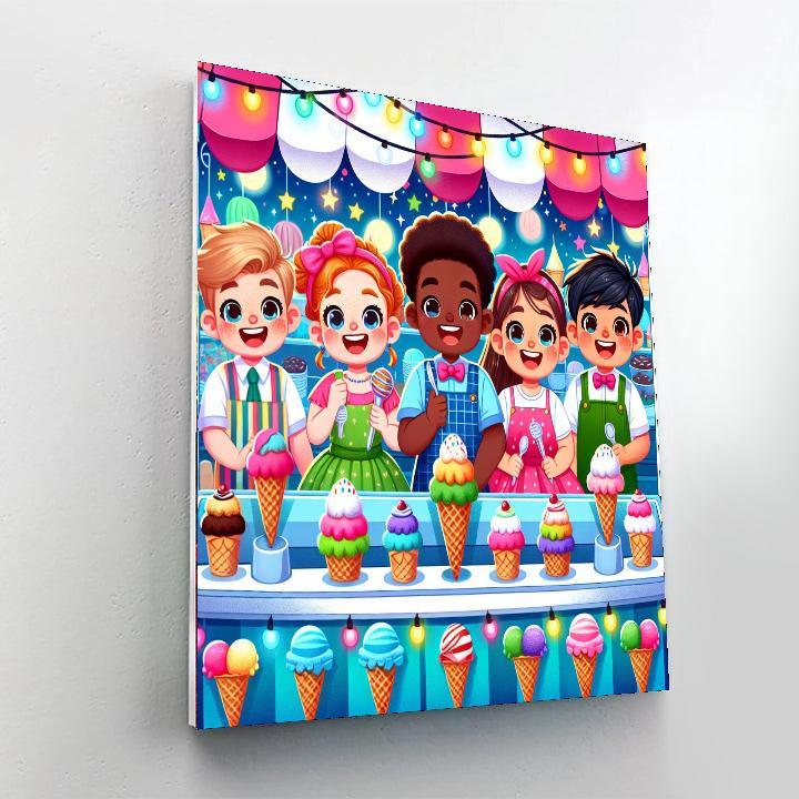 Playful Ice Cream Shop Paint By Numbers Kits