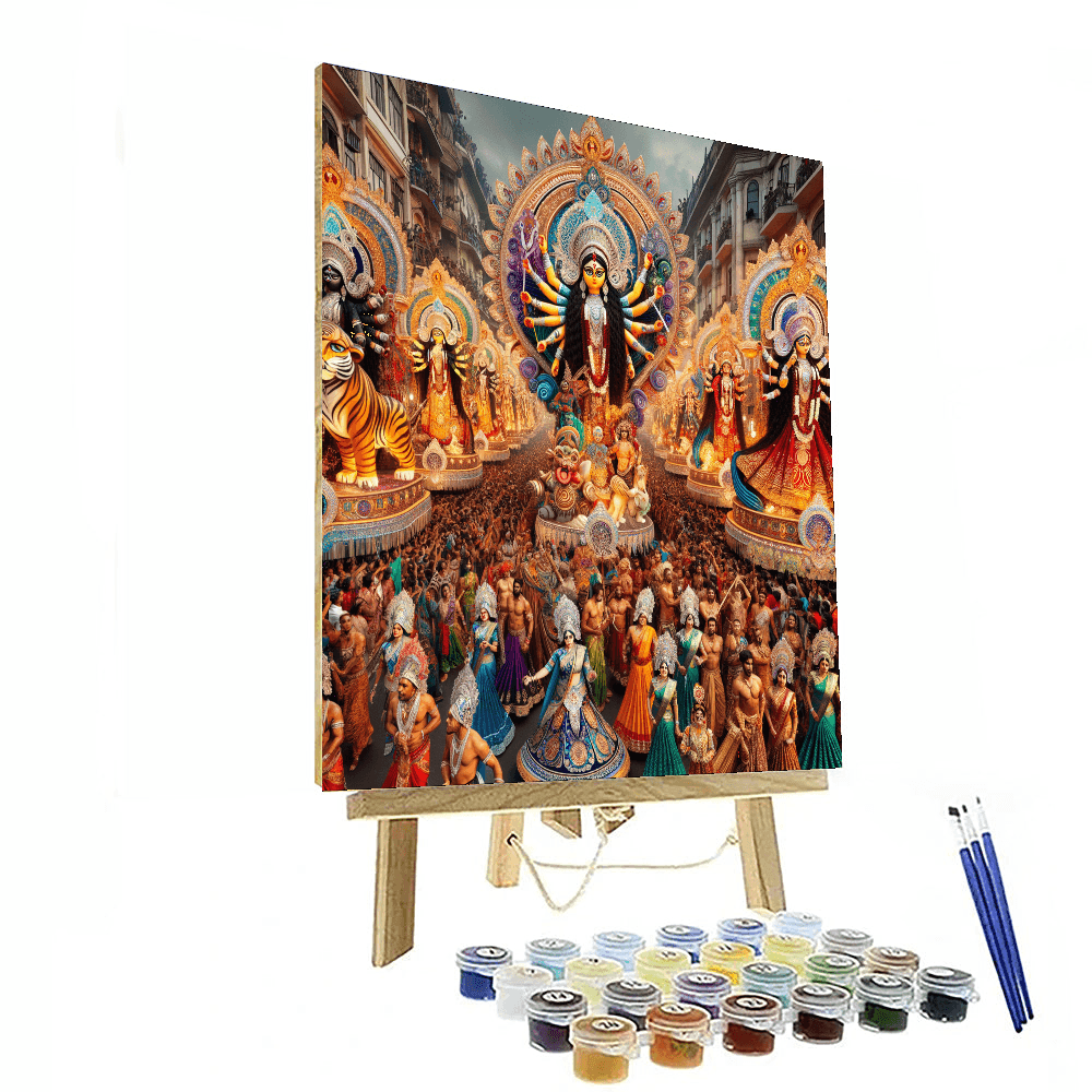 Durga Puja Carnival - Kolkata Number Painting