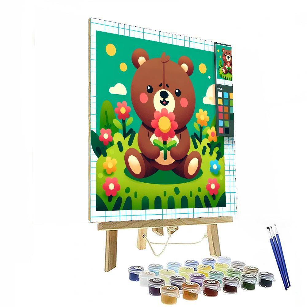 Sweet Little Bear DIY Paint By Numbers