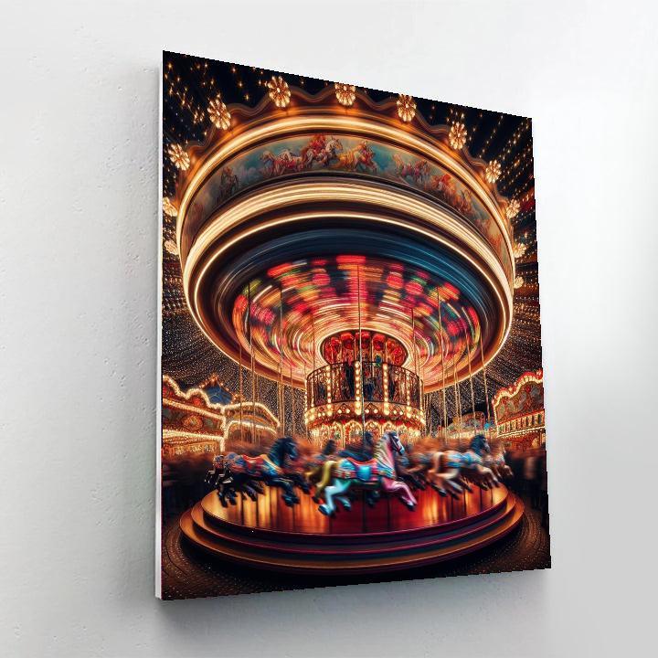 Joyful Carnival Carrousel Paint By Numbers Art