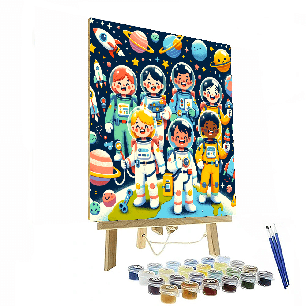 Creative Astronaut Adventure Number Painting