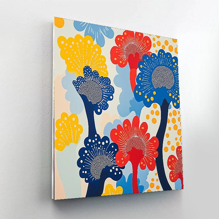 Yayoi Kusama Inspired Polka Dot Garden Of Dreams  DIY Paint By Numbers