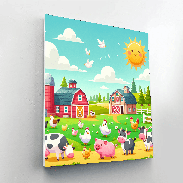 A Day At The Farm Paint By Color