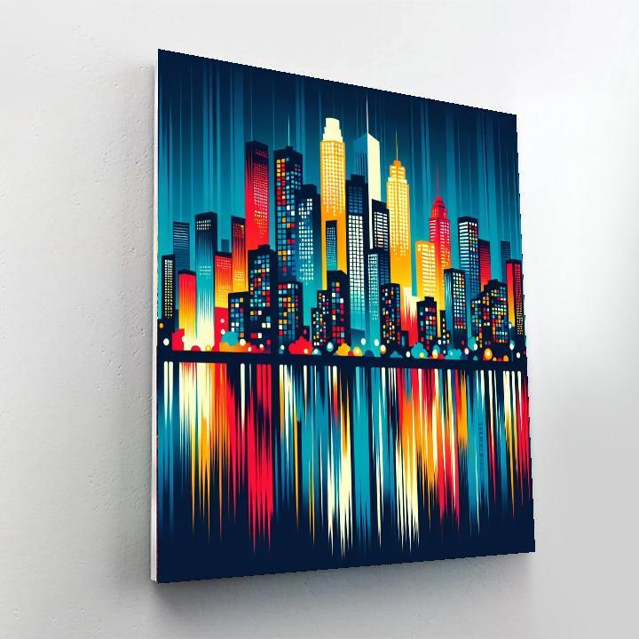 Vibrant Cityscape Nights Numbered Painting Kits