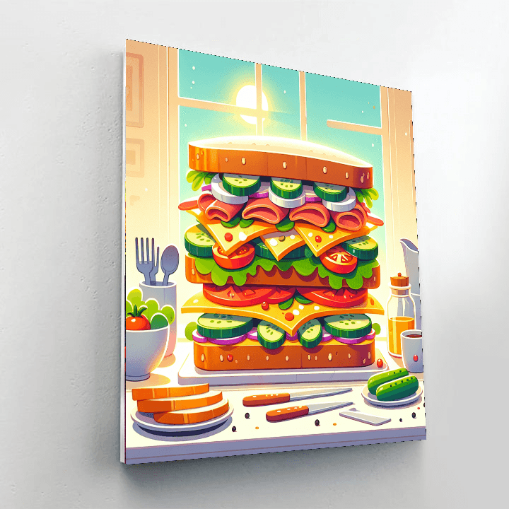 Gigantic Sandwich Number Painting