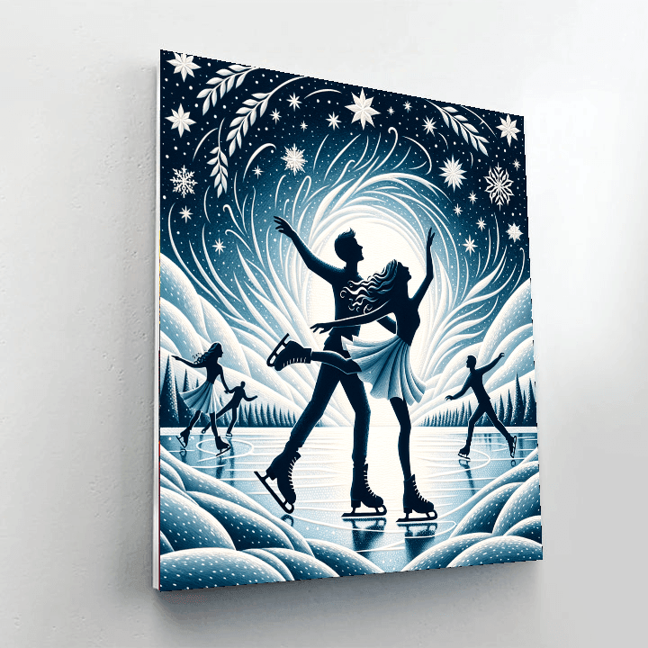 Starry Night Skaters Painting By Numbers Kit