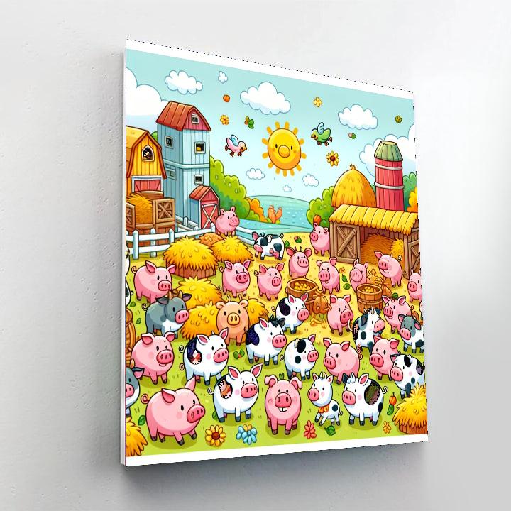 Sunny Farmyard Celebration Paint By Color