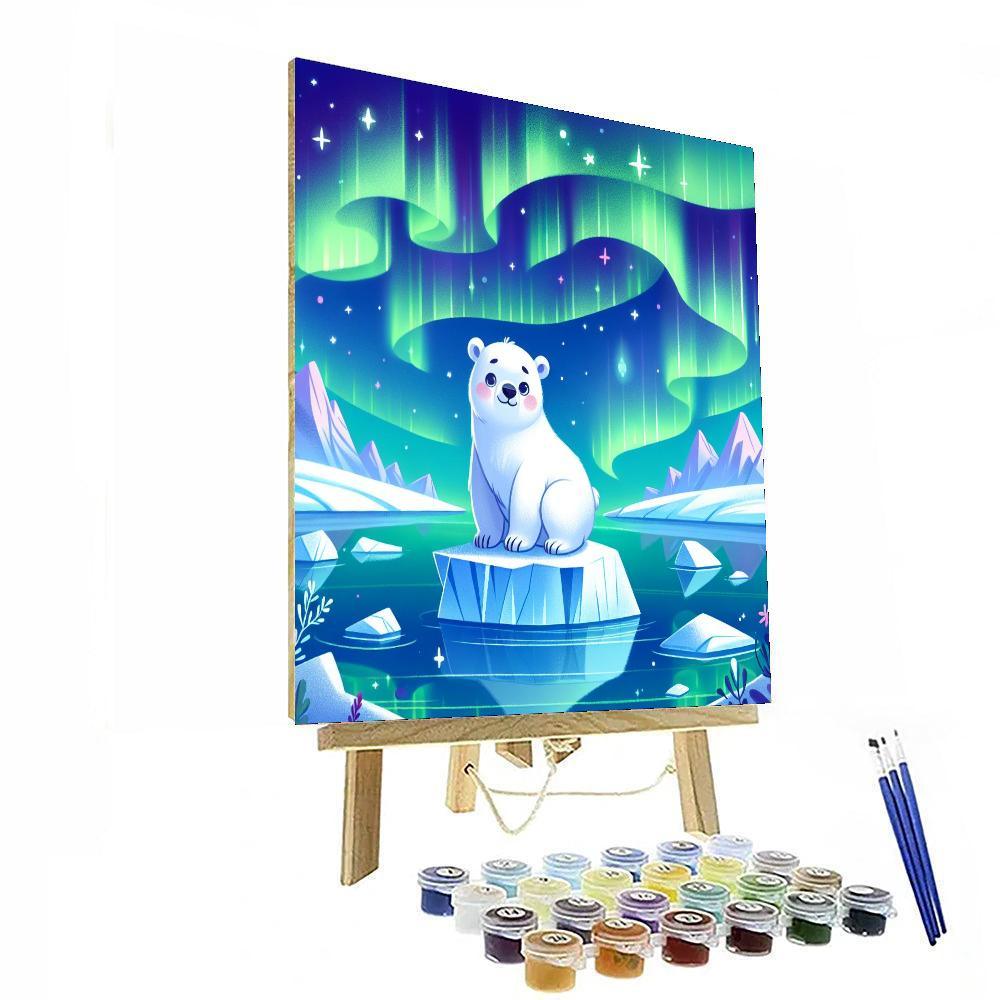 Polar Bear Paradise Painting By Numbers Kit