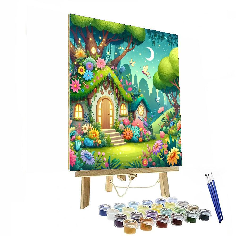 Charming Fairy Houses Number Painting