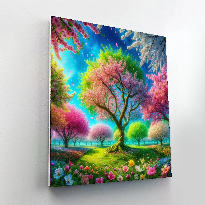 Idyllic Spring Orchard Painting By Numbers Kit