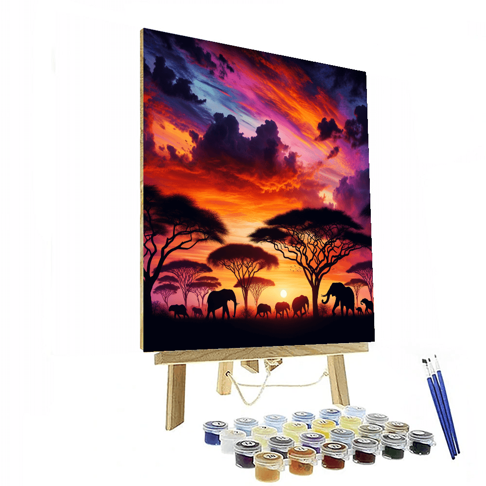 Majestic African Sunset - DIY Painting By Numbers Kit – Artistry Rack