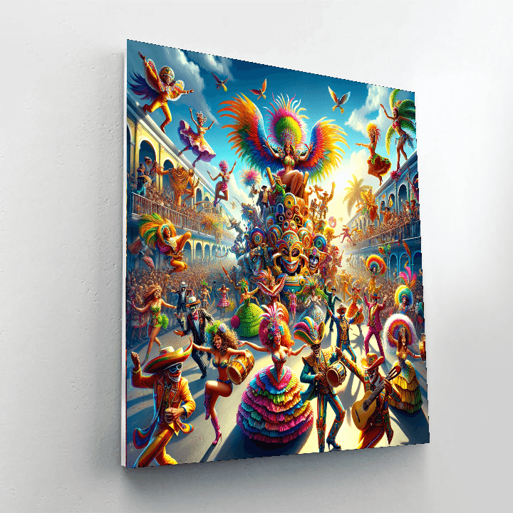 El Carnaval De Barranquilla - Colombia Number Painting