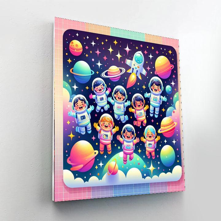 Space Adventure With Friends Painting Number Kit