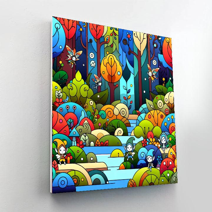 Enchanting Elven Forest Painting Number Kit