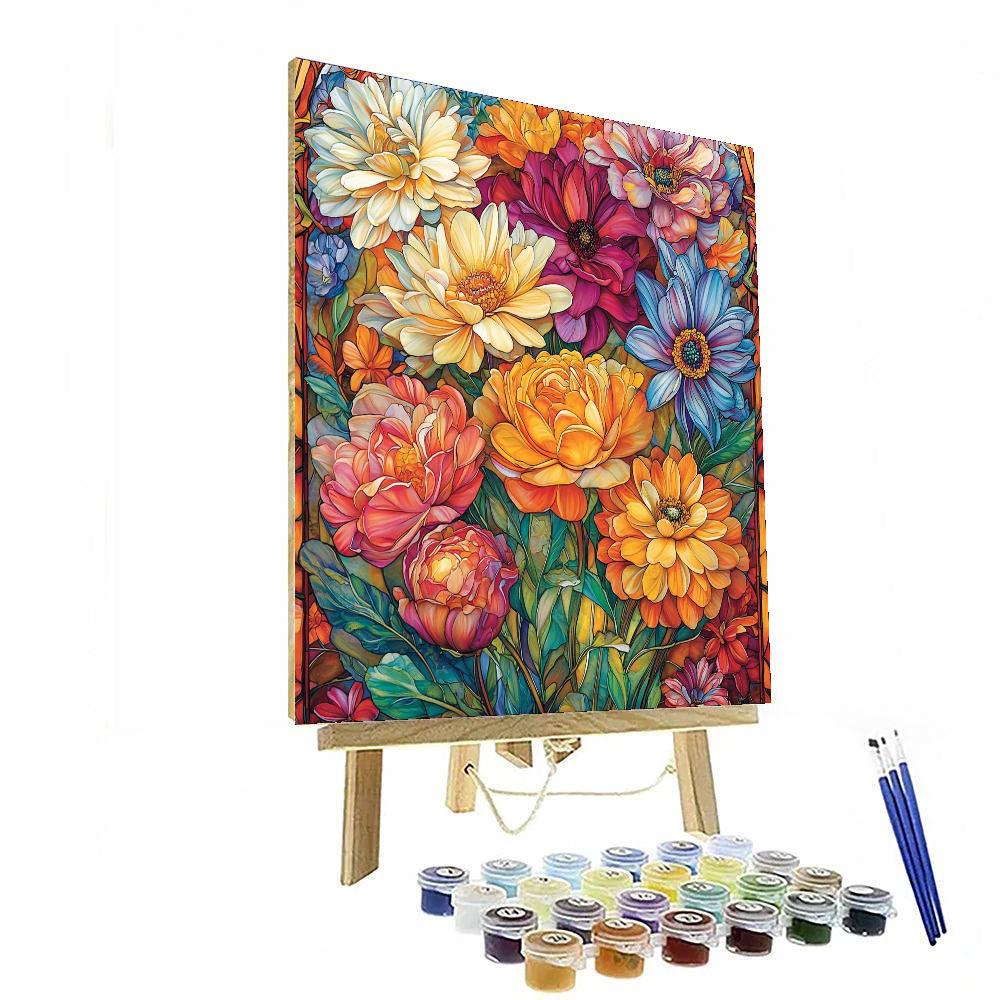 Alphonse Mucha Inspired The Flow Of Seasons  Painting Number Kit