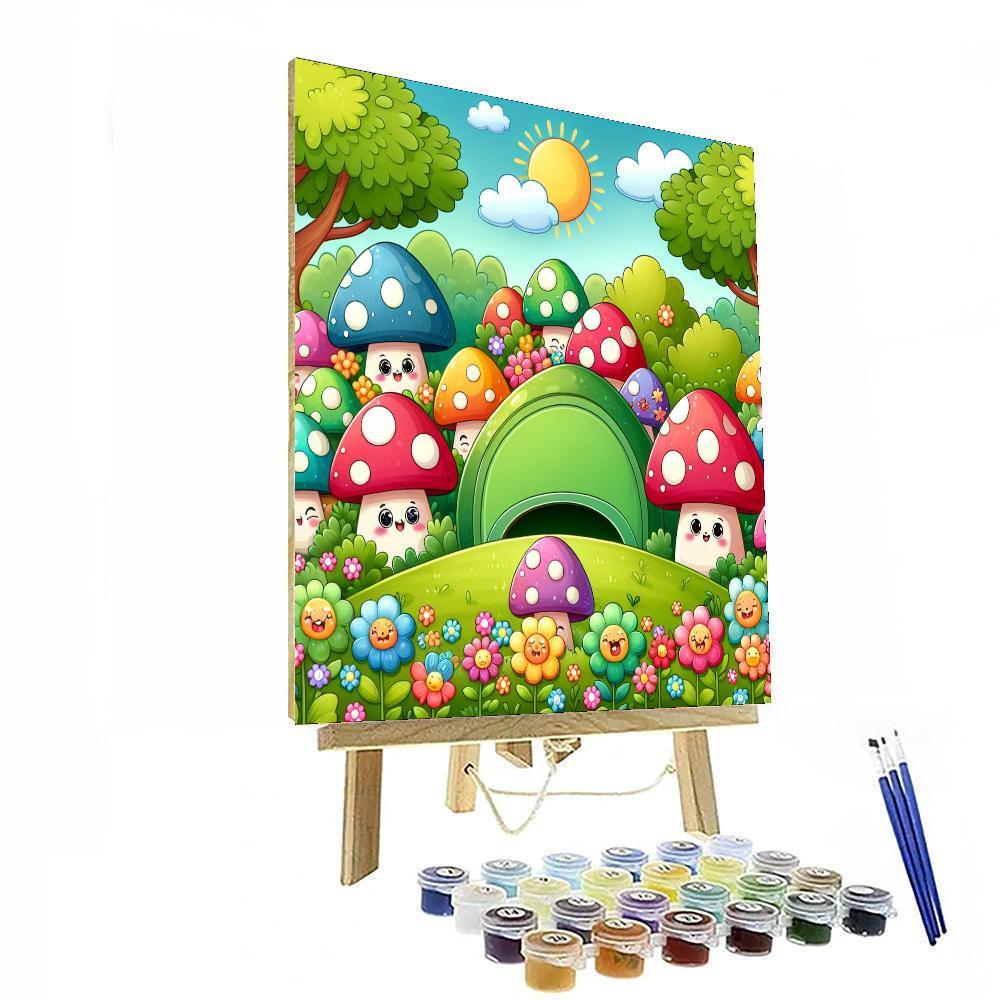 Magical Mushroom Land Painting Number Kit