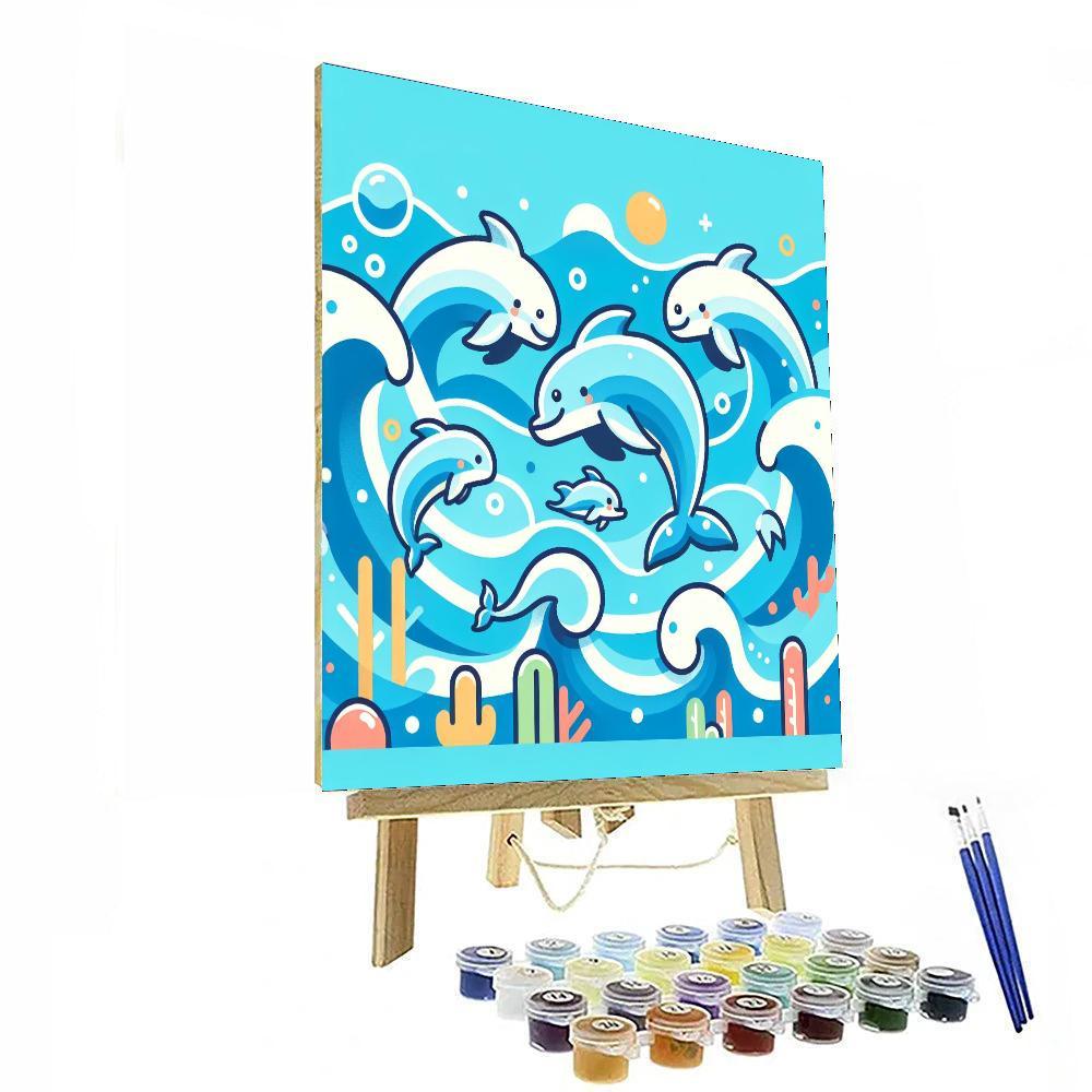 Dolphin Dive Paint By Color