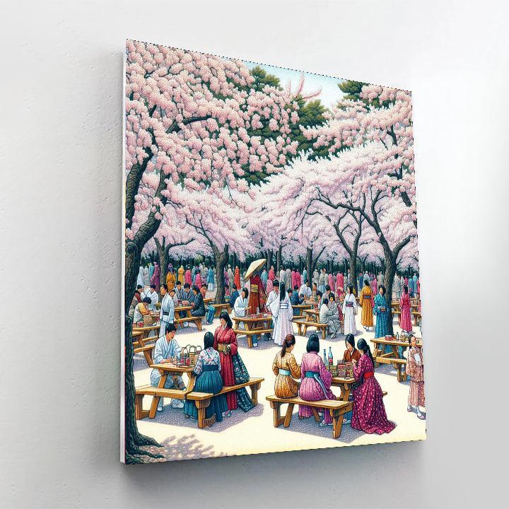 Cherry Blossom Festival - Tokyo Numbered Painting Kits