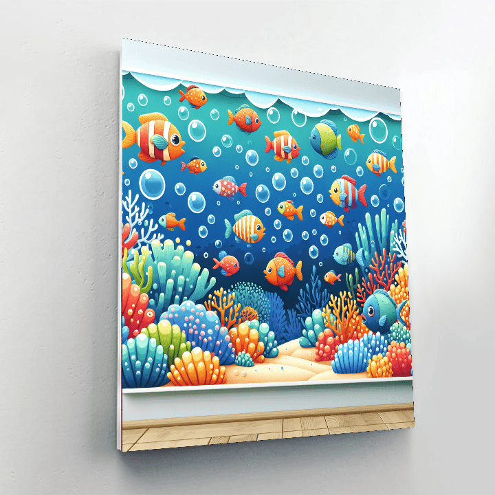 Whimsical Fishy Friends Painting By Numbers Kit