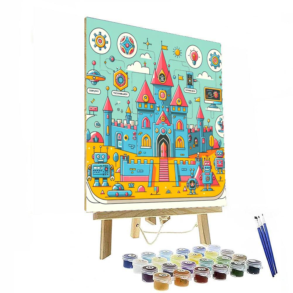 Castle Of The Future Paint By Numbers Art