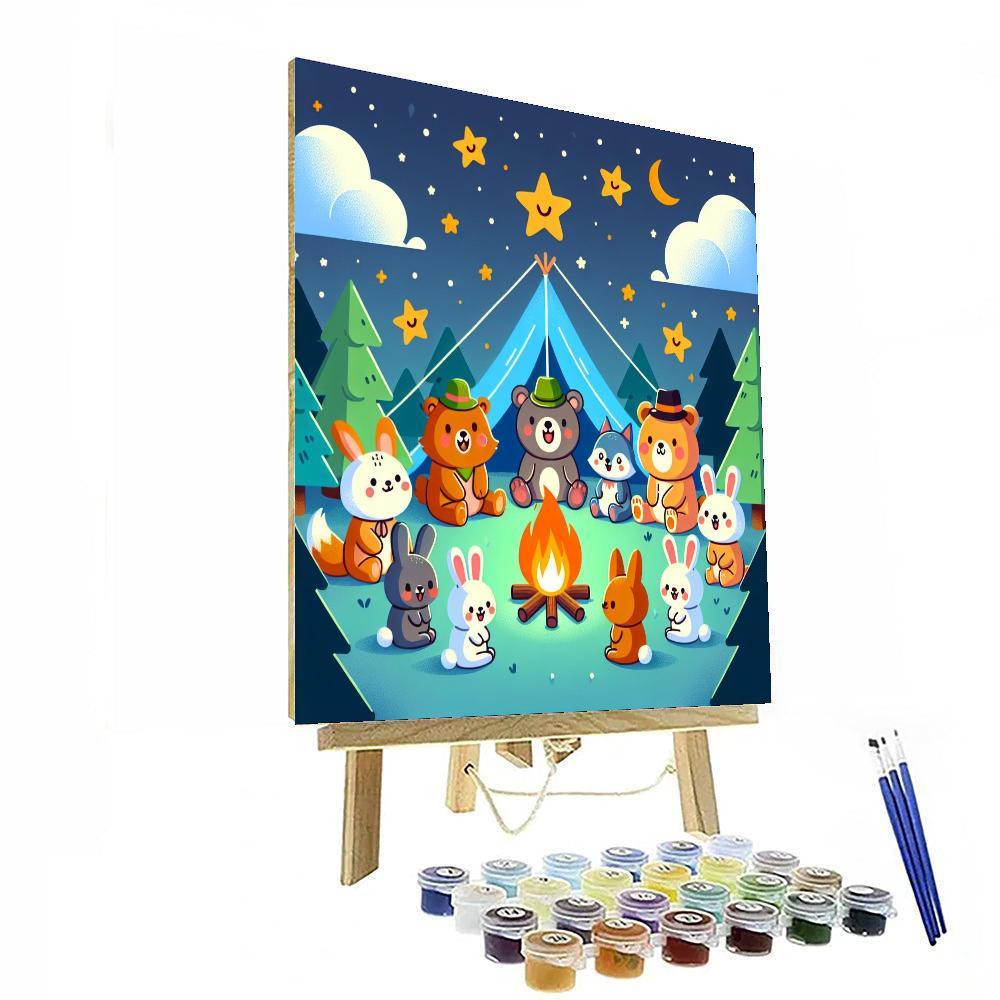 Happy Camping Adventures Paint By Color